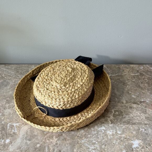 Helen Kaminski The Classic Signature Raffia Wide Braid Straw Hat Tan OS